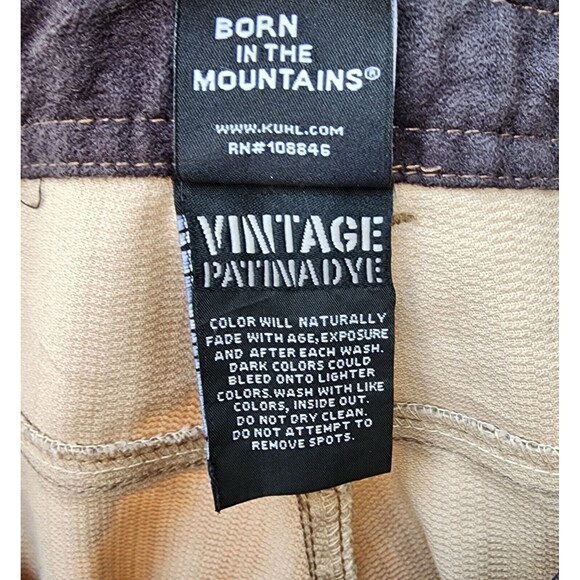 Kuhl Mens Pants Patina Dye Outdoor Tan Casual work Pin striped 38x32” - Picture 15 of 16